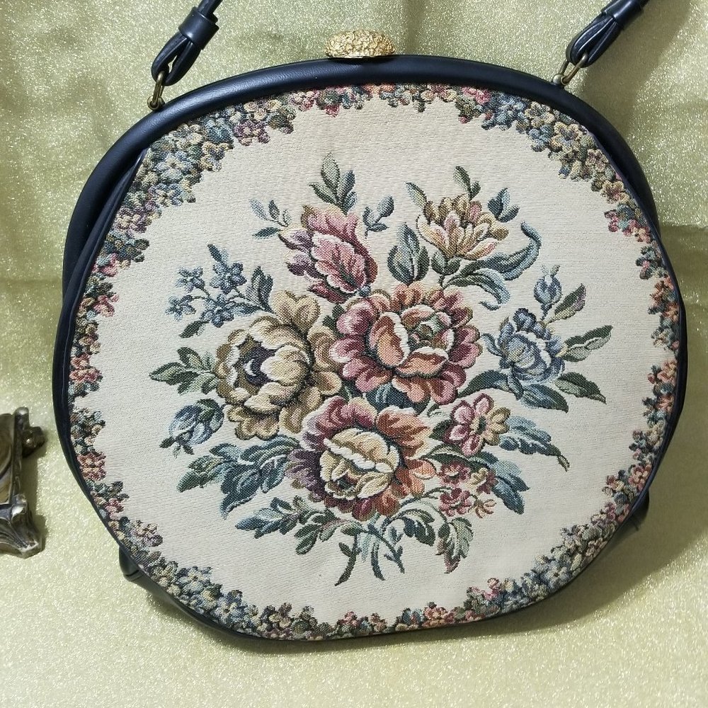 Verdi Italian Floral Tapestry Satchel